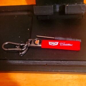 Cadillac Red Keychain with Logo